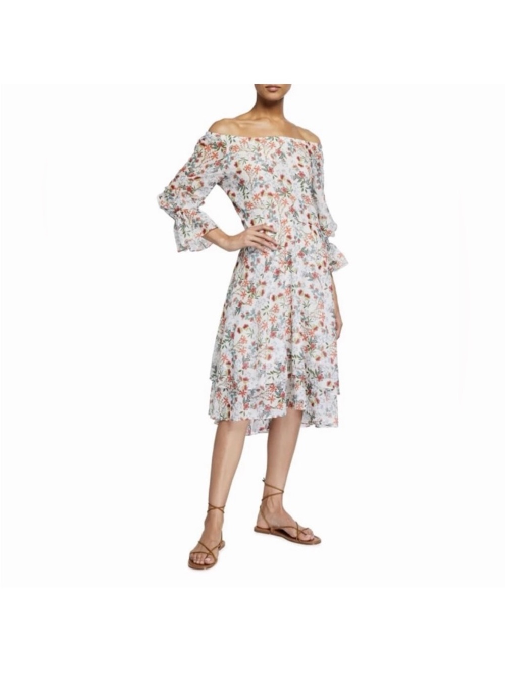 Alice + Olivia Miora High Low Midi Dress